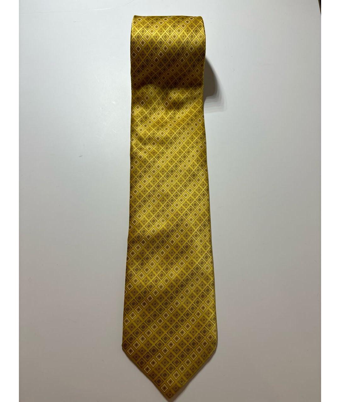 BRIONI Золотой шелковый галстук, фото 5