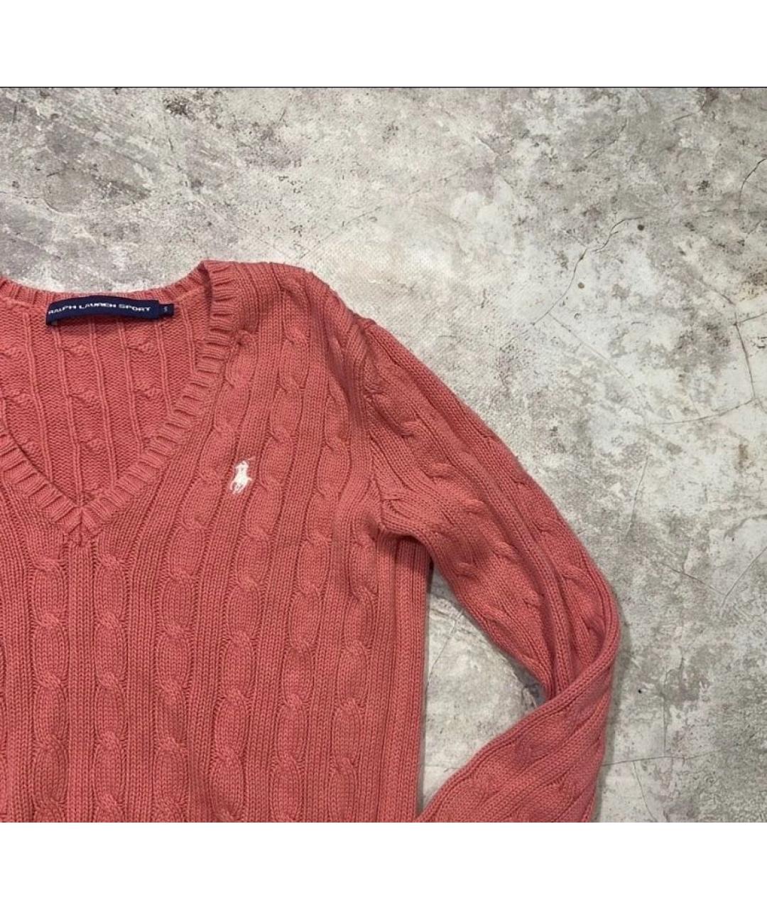 POLO RALPH LAUREN Розовый хлопковый джемпер / свитер, фото 5