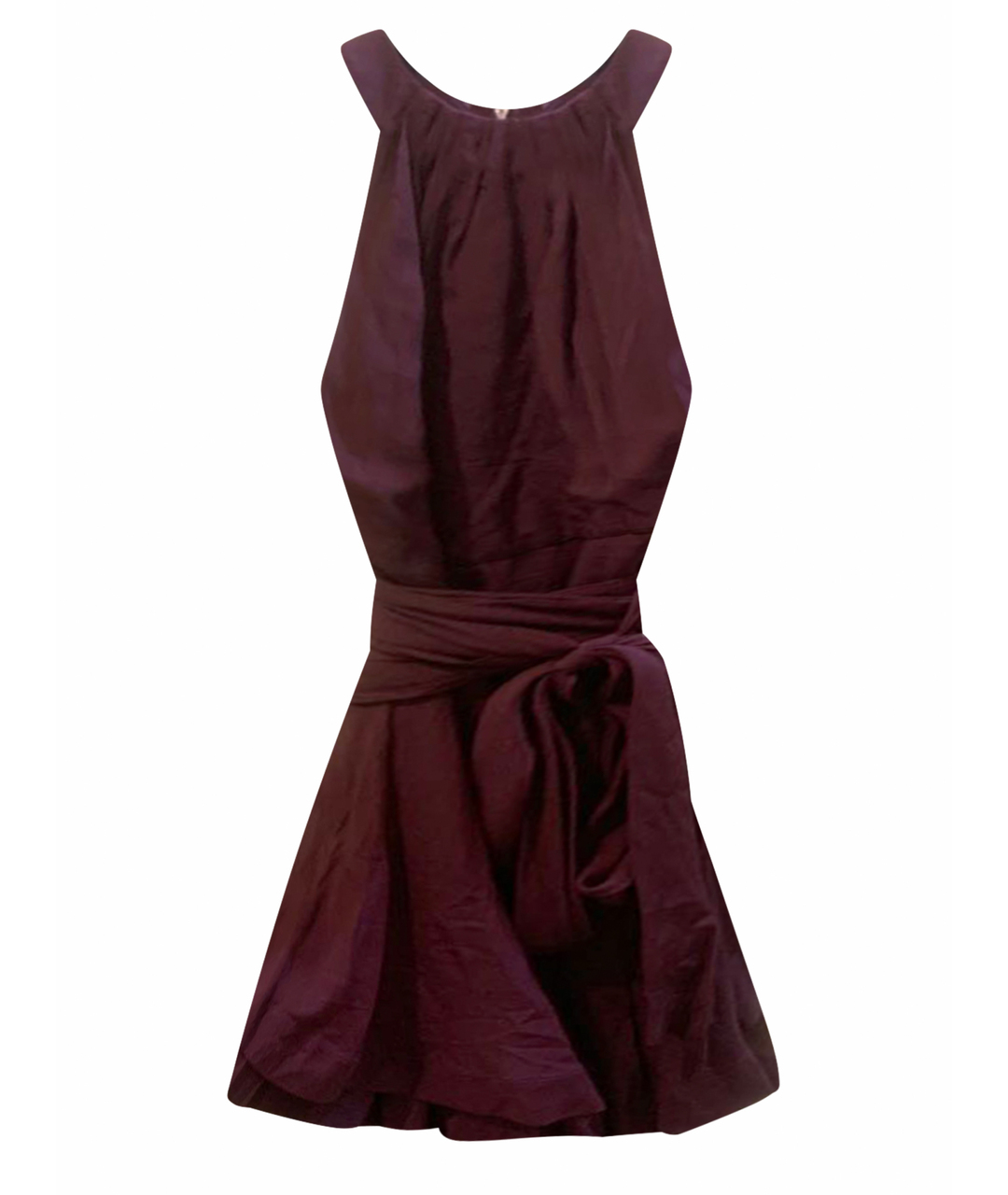 GUCCI Бордовое шелковое повседневное платье, фото 1