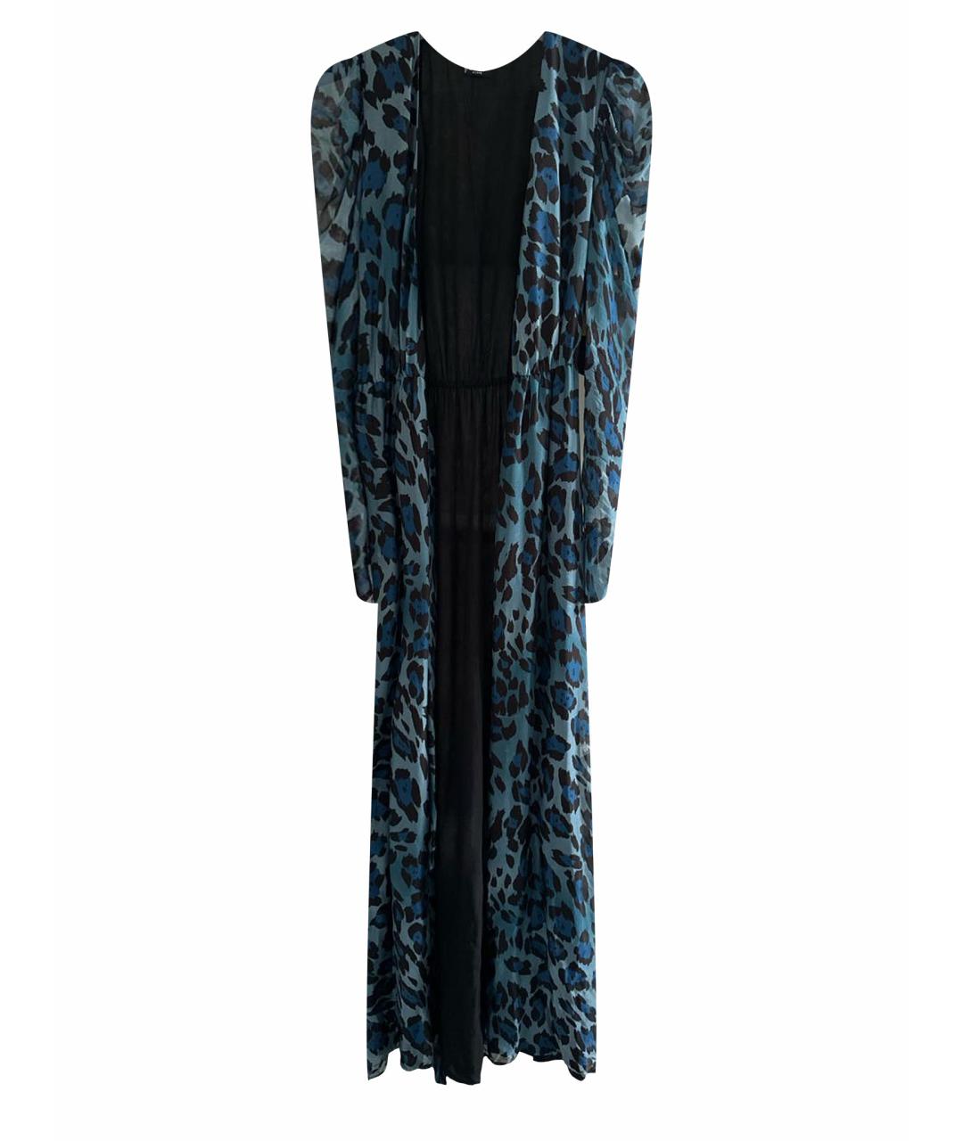 LIU JO Темно-синее шелковое вечернее платье, фото 1