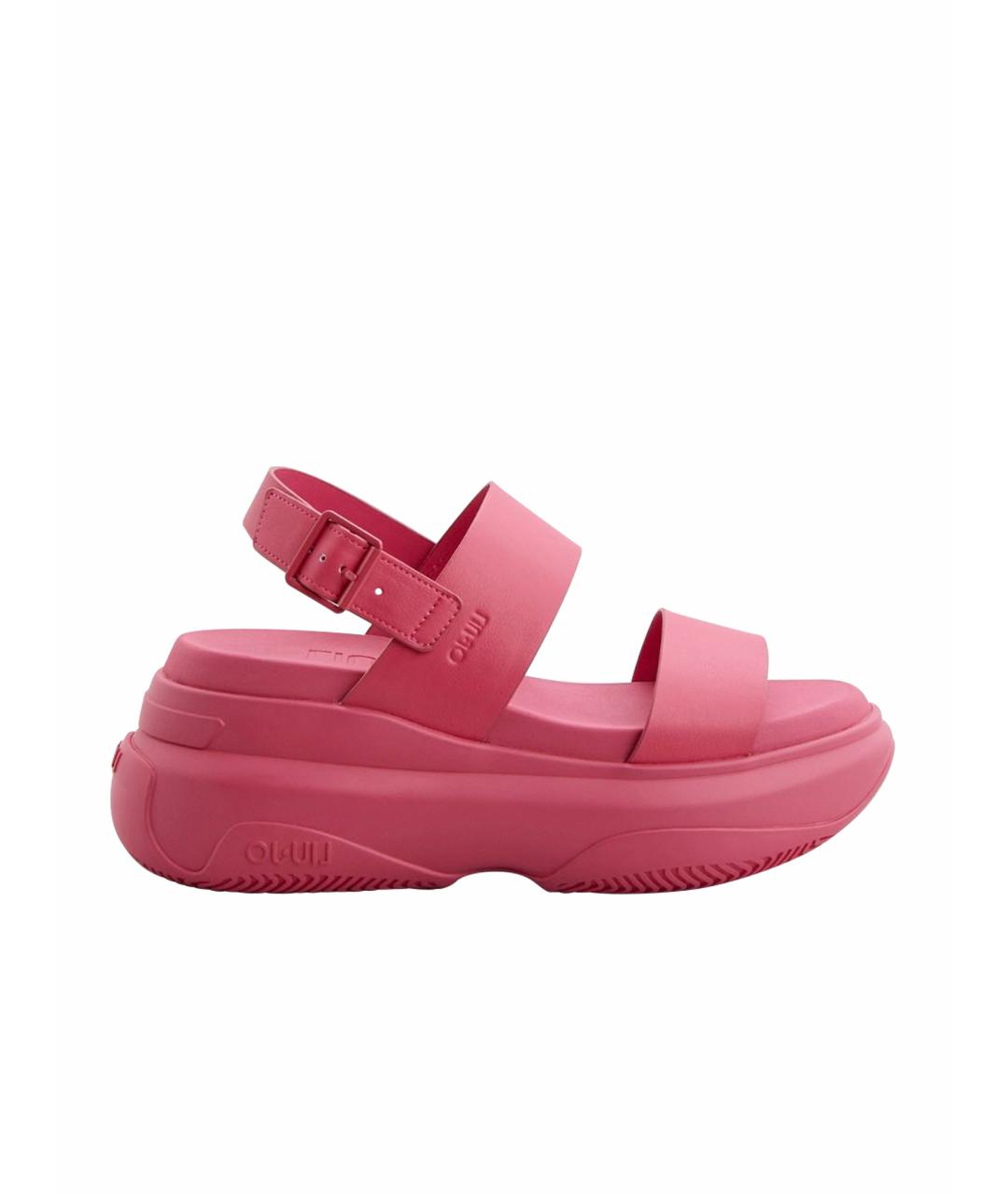 LIU JO Розовые сандалии из искусственной кожи, фото 1