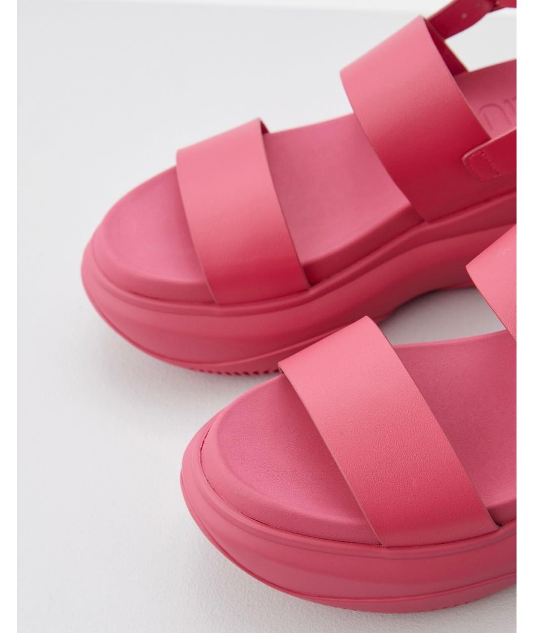 LIU JO Розовые сандалии из искусственной кожи, фото 2