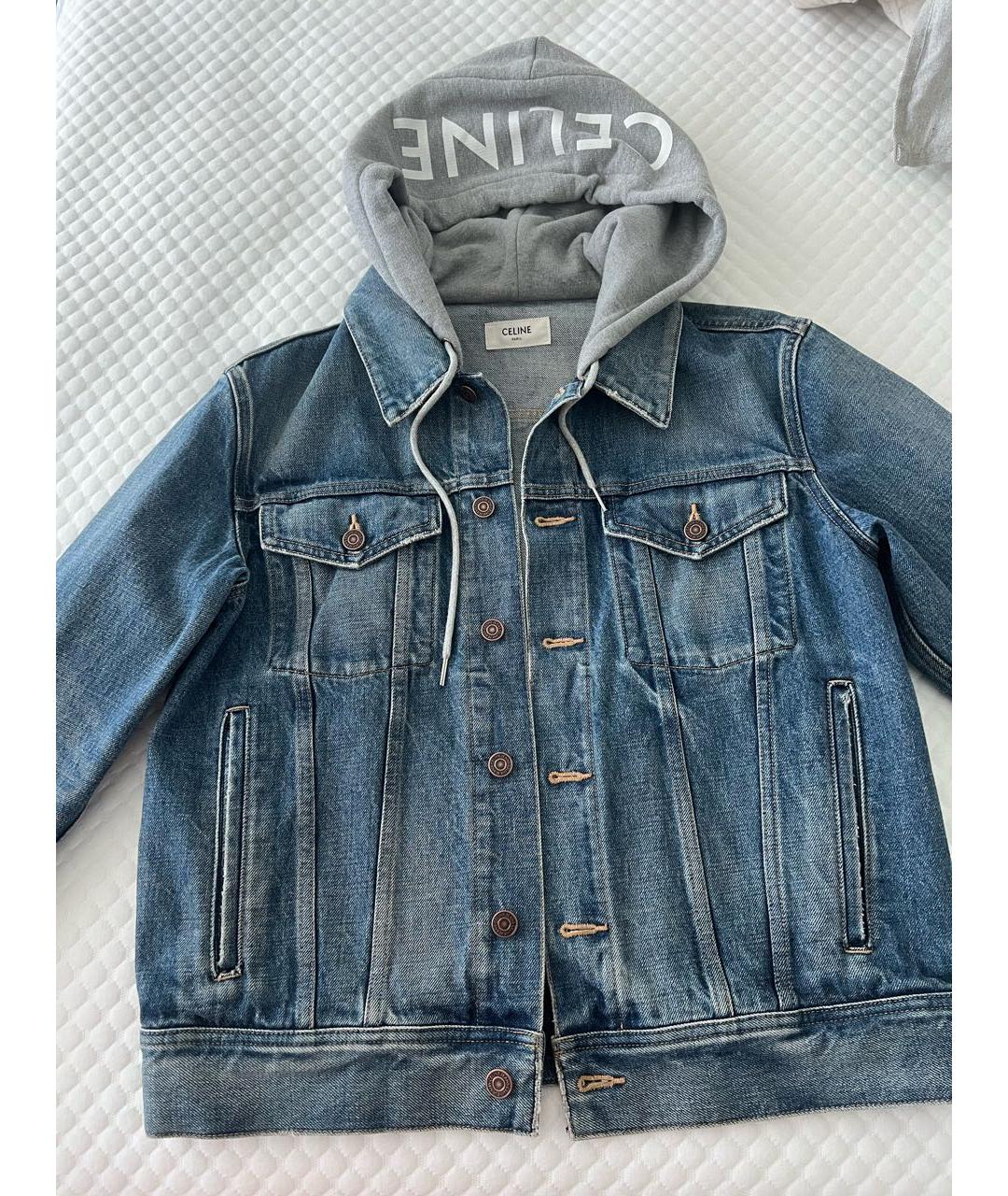 CELINE Синяя хлопковая куртка, фото 8