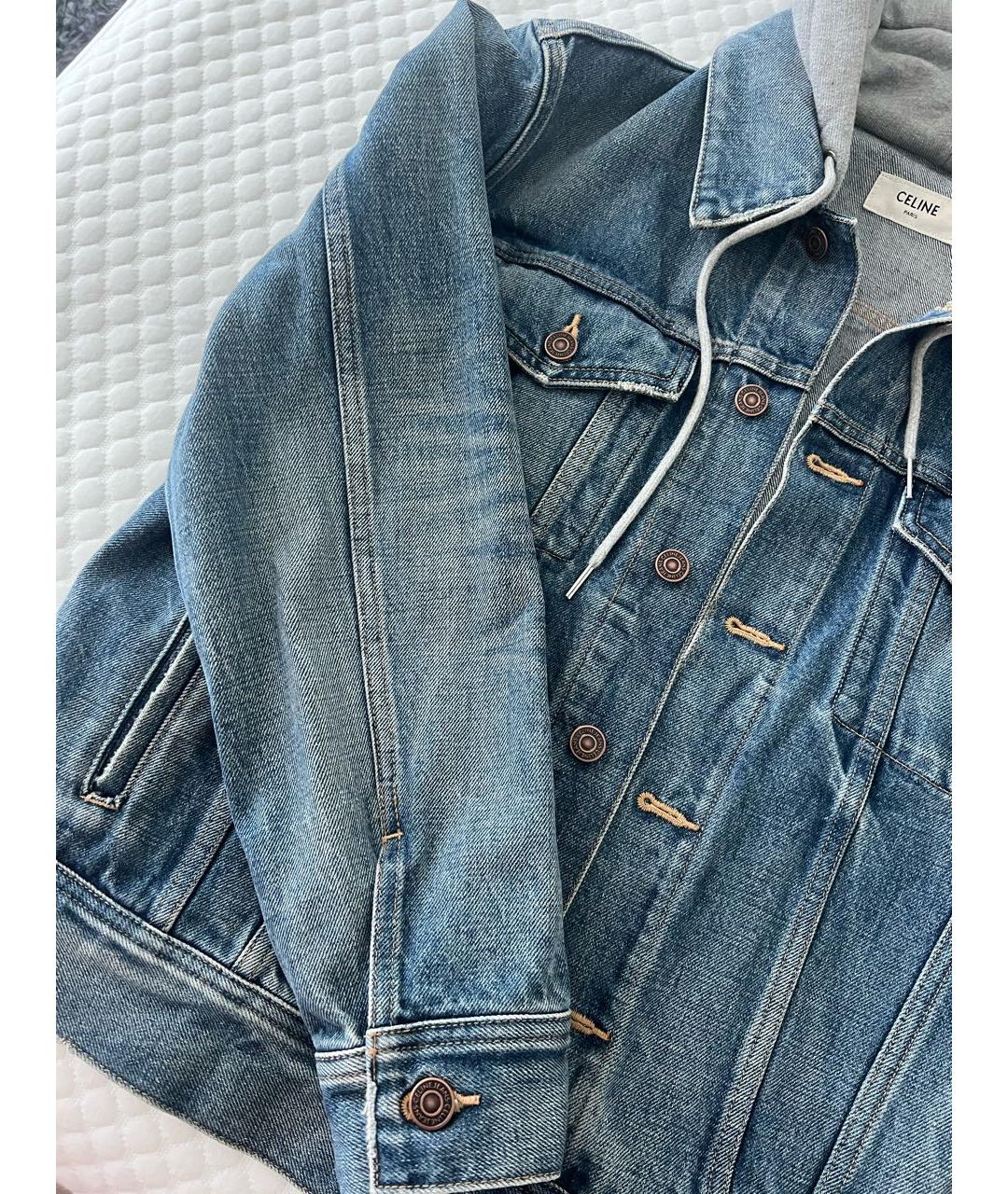 CELINE Синяя хлопковая куртка, фото 6