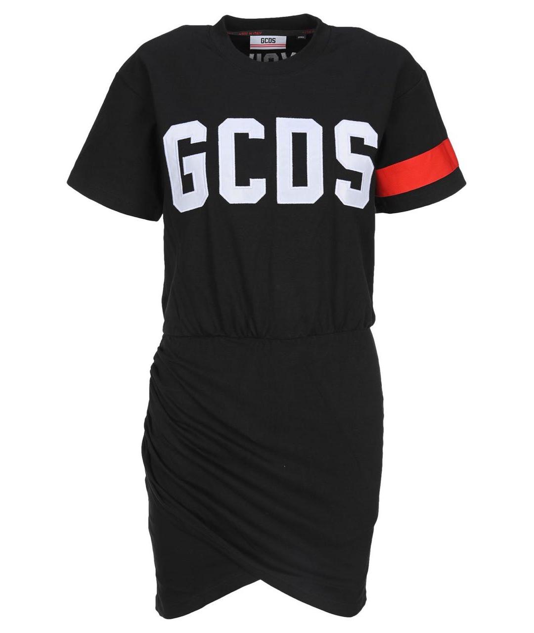 GCDS Черное хлопковое повседневное платье, фото 1