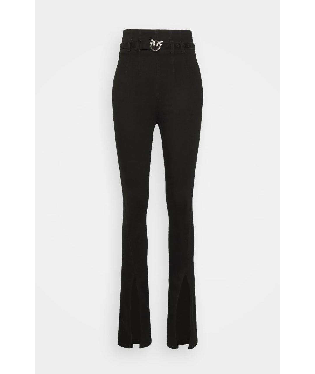 PINKO Черные хлопко-эластановые прямые джинсы, фото 9