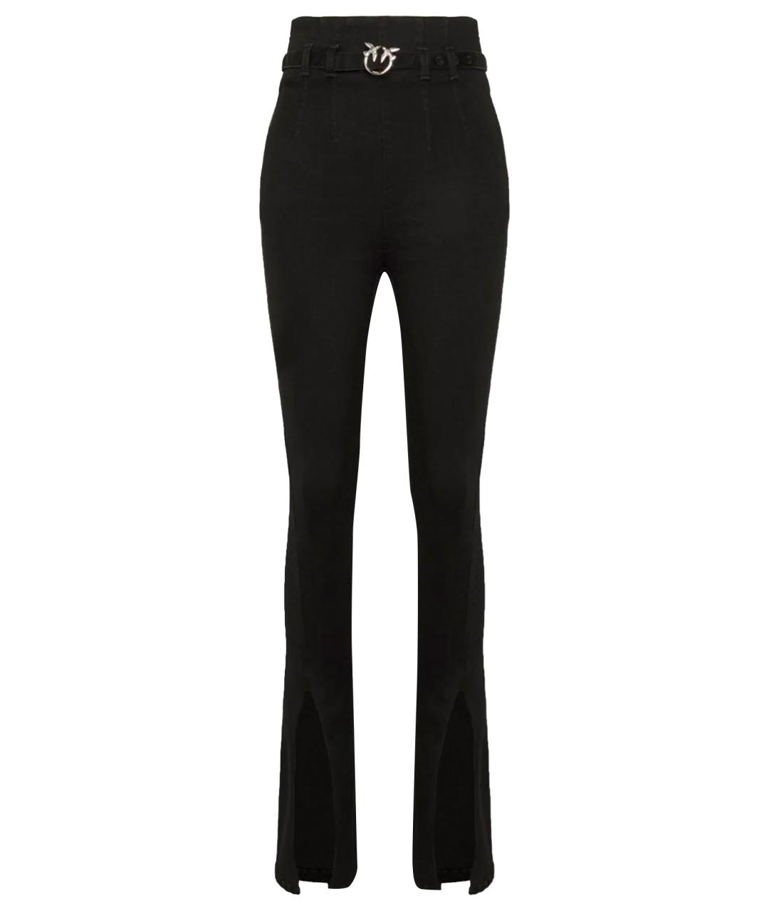 PINKO Черные хлопко-эластановые прямые джинсы, фото 1