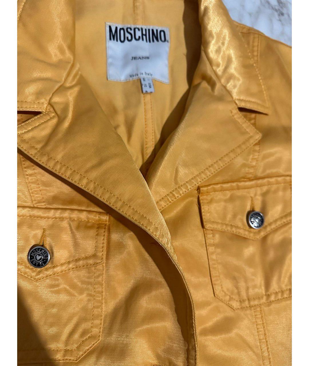 MOSCHINO Оранжевая хлопковая куртка, фото 2