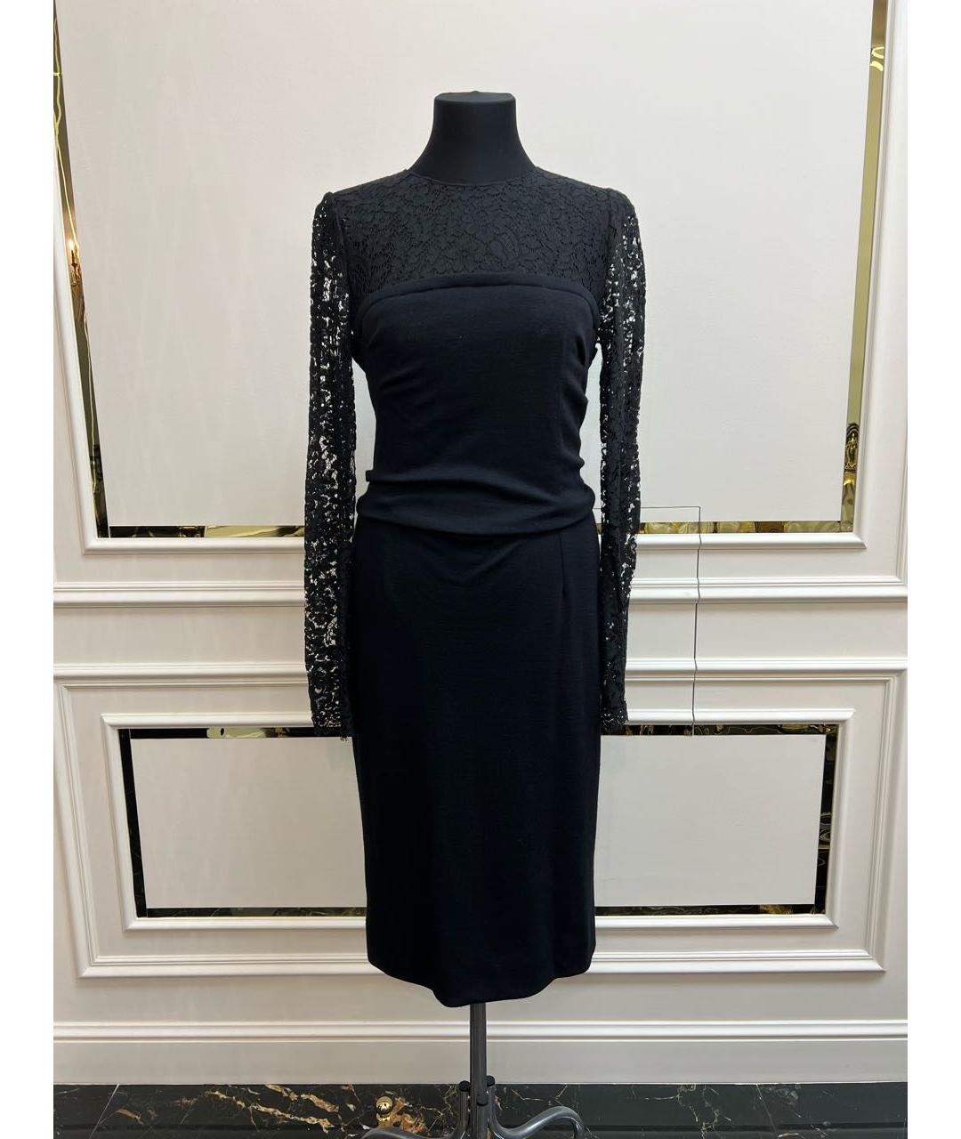 DOLCE&GABBANA Черное коктейльное платье, фото 8