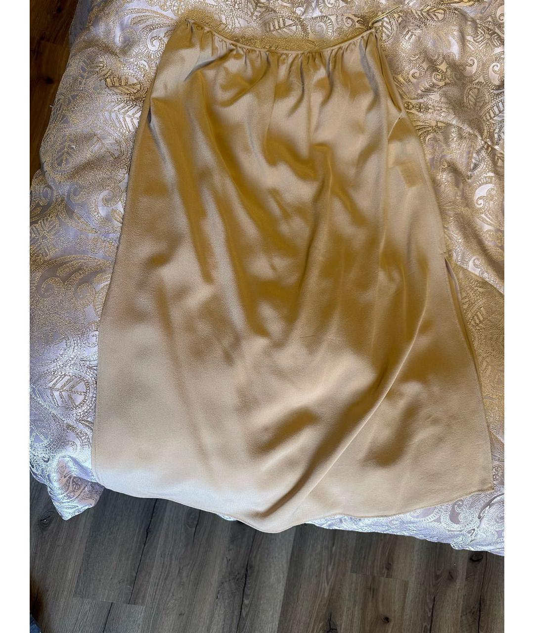 FENDI Серебряная полиамидовая юбка макси, фото 5