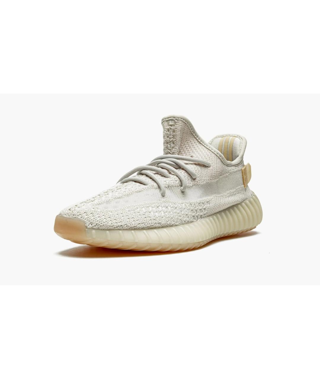 ADIDAS YEEZY Бежевые текстильные низкие кроссовки / кеды, фото 4