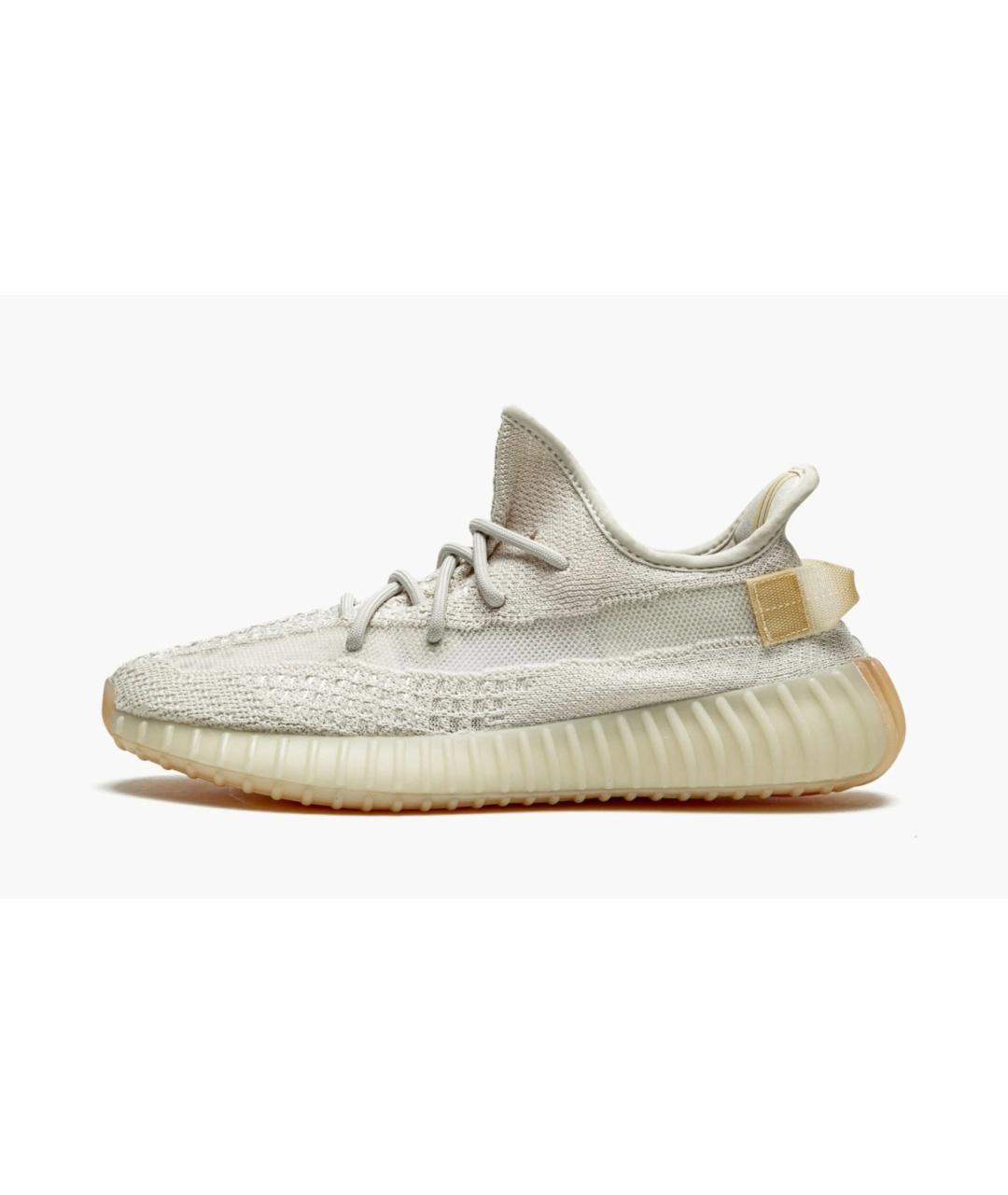 ADIDAS YEEZY Бежевые текстильные низкие кроссовки / кеды, фото 6