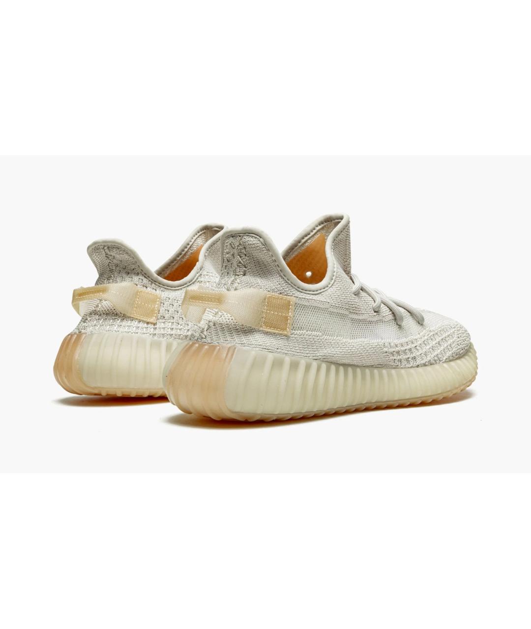 ADIDAS YEEZY Бежевые текстильные низкие кроссовки / кеды, фото 3