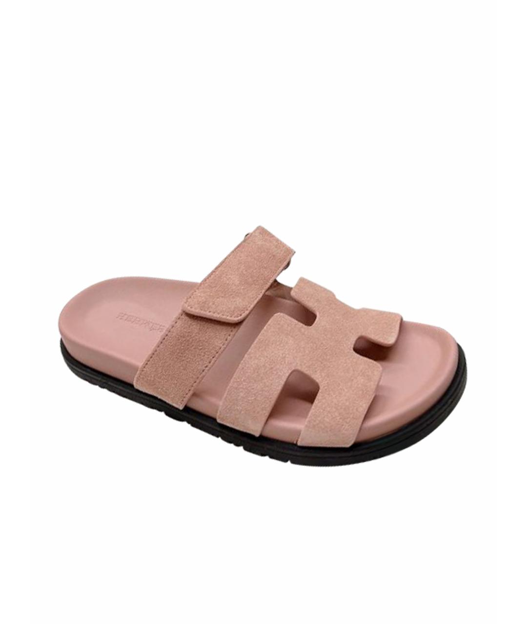 HERMES PRE-OWNED Розовые кожаные сандалии, фото 1