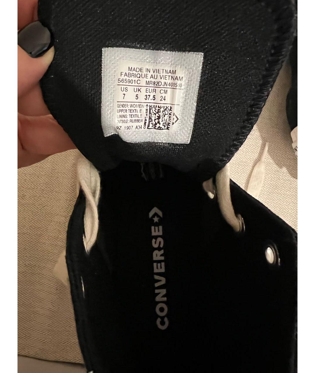 CONVERSE Черные текстильные кеды, фото 3