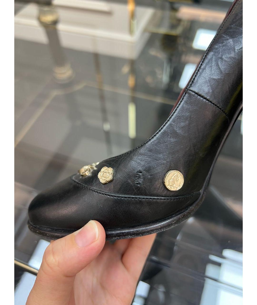 CHANEL Черные кожаные туфли, фото 8