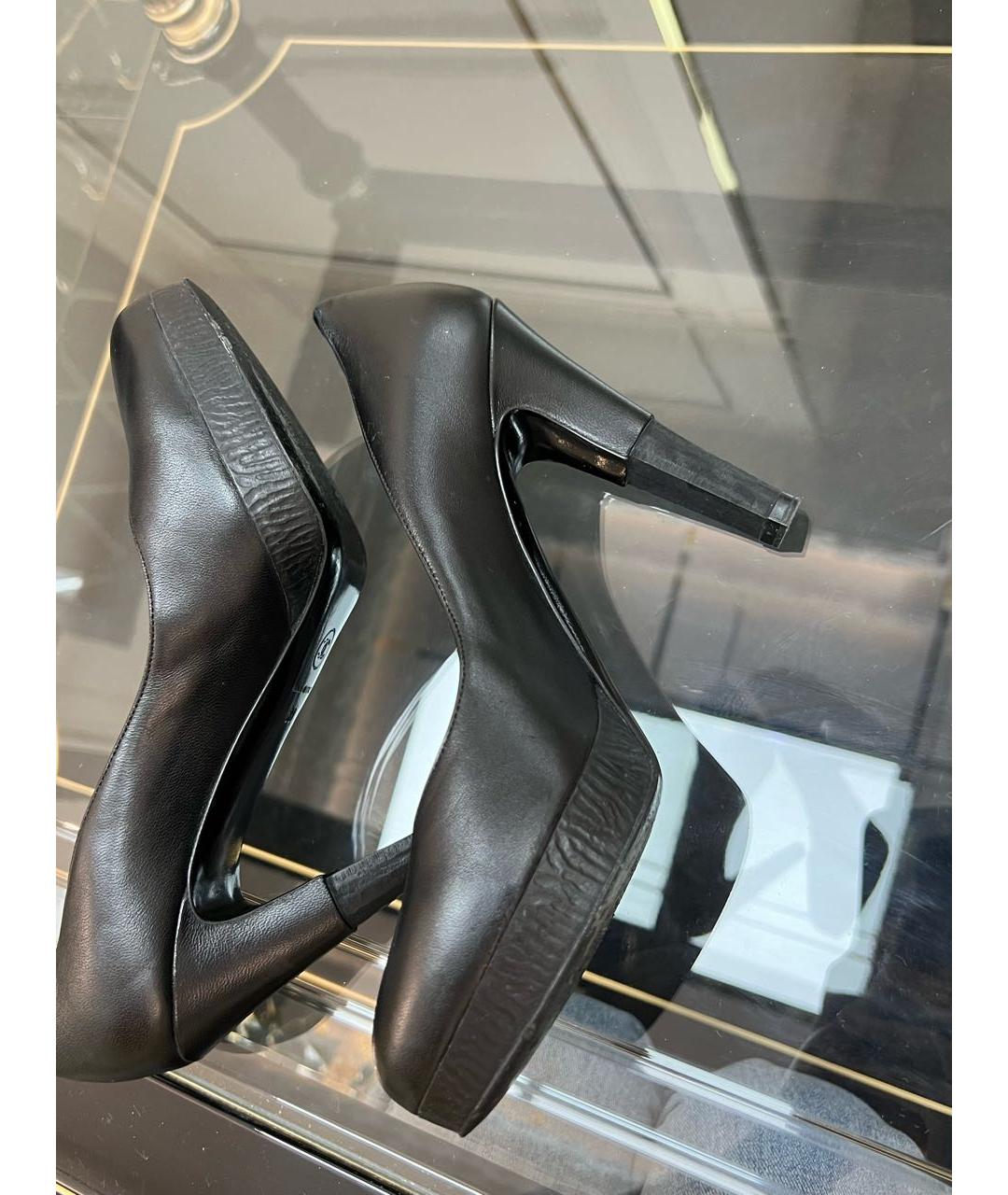 CHANEL Черные кожаные туфли, фото 8