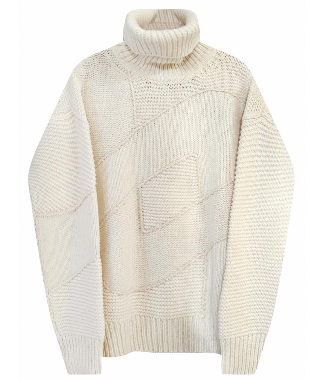 HERMES Белый кашемировый джемпер / свитер, фото 1