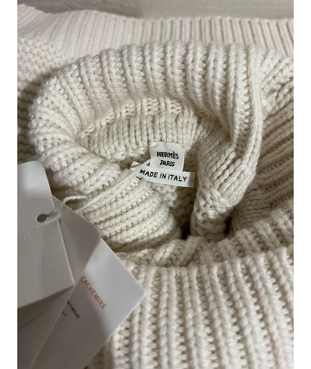 HERMES PRE-OWNED Белый кашемировый джемпер / свитер, фото 3