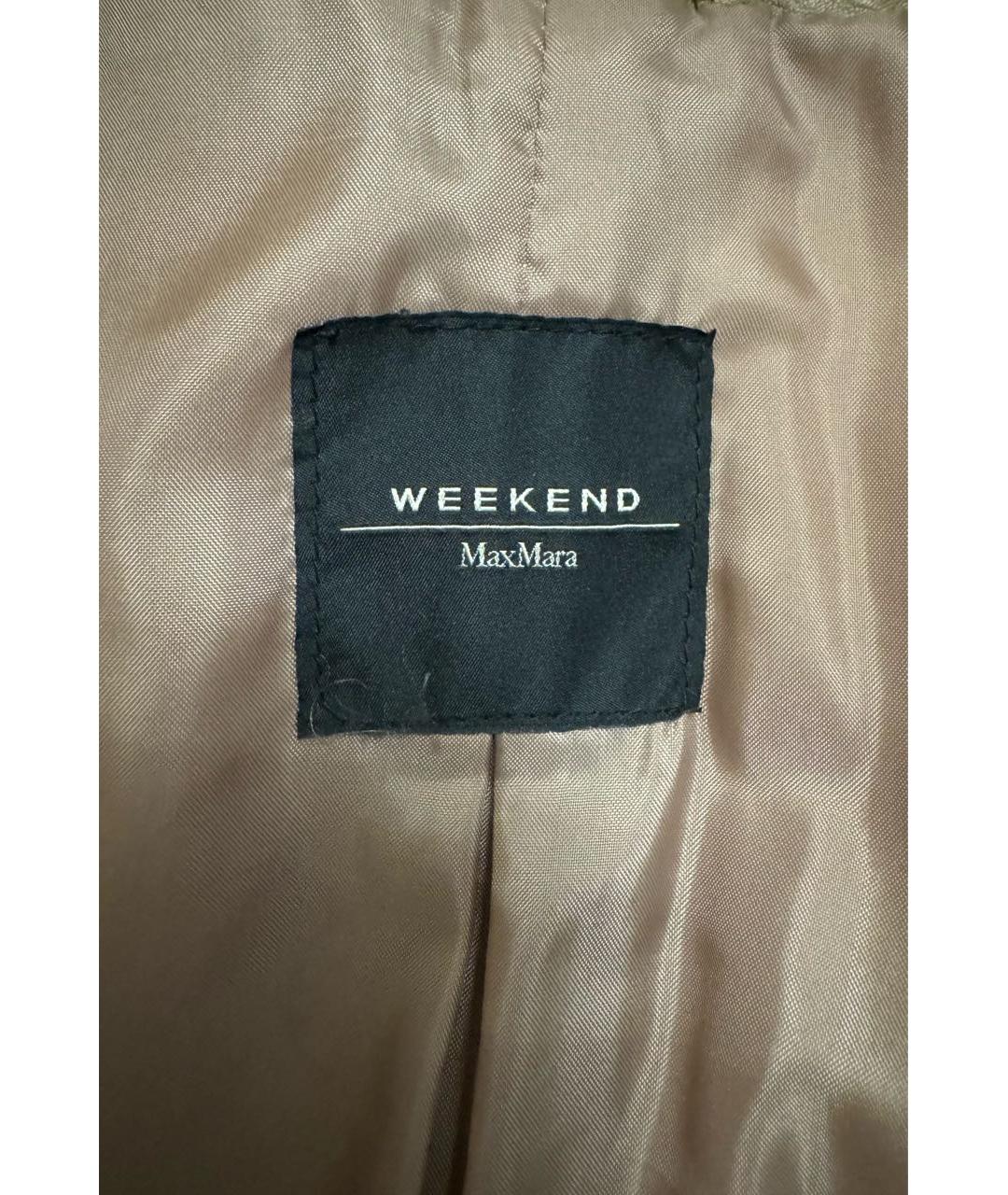 WEEKEND MAX MARA Бежевая кожаная куртка, фото 6