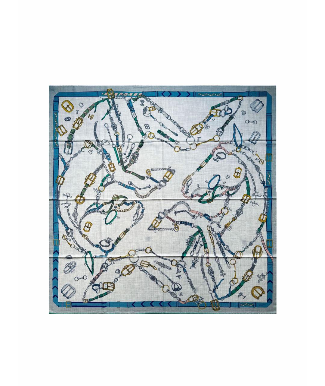 HERMES PRE-OWNED Голубой кашемировый платок, фото 1