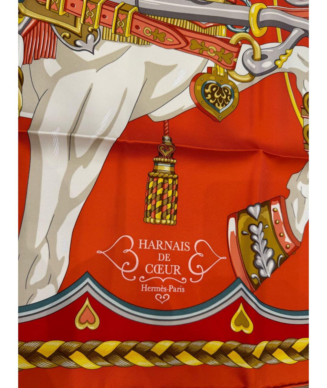HERMES PRE-OWNED Красный шелковый платок, фото 2