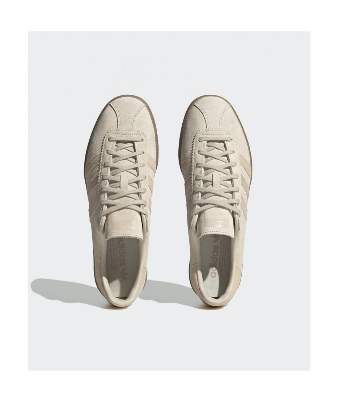 ADIDAS Бежевые замшевые кроссовки, фото 4