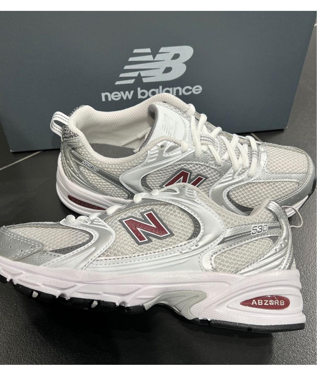 NEW BALANCE Бордовые текстильные кроссовки, фото 4