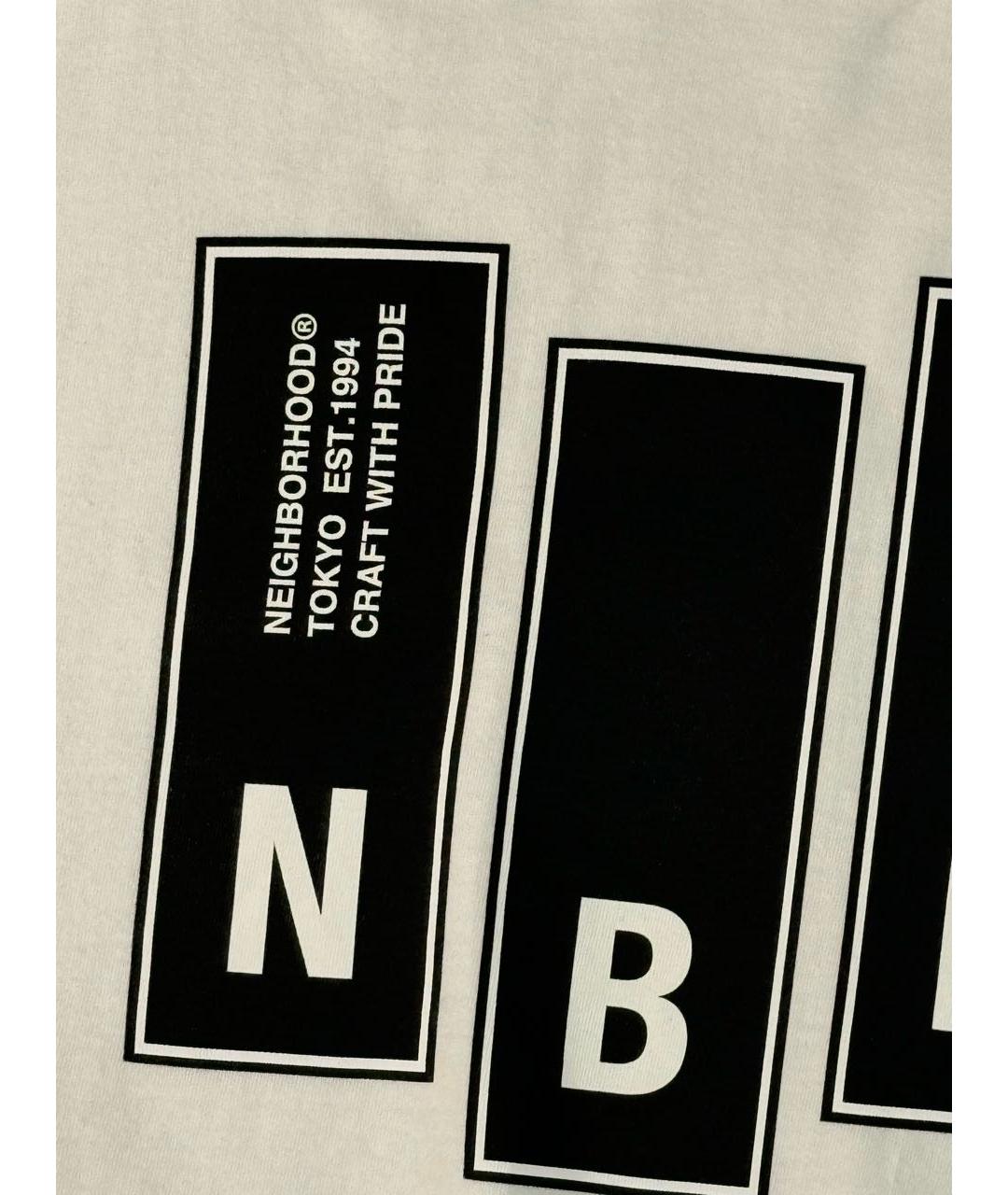 NEIGHBORHOOD Белая хлопковая футболка, фото 4