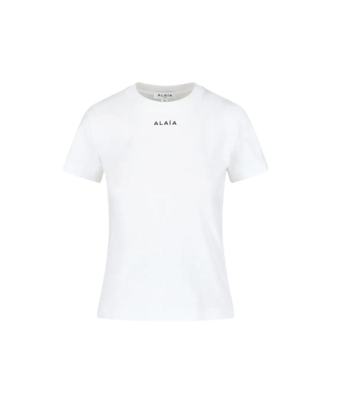 ALAIA Белая хлопковая футболка, фото 1