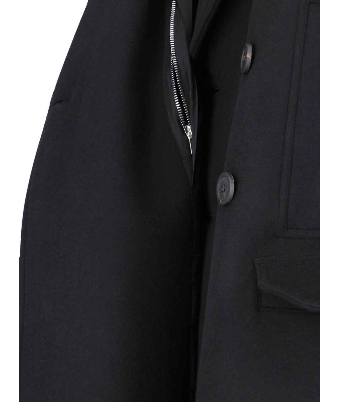 RICK OWENS Черное шерстяное пальто, фото 5