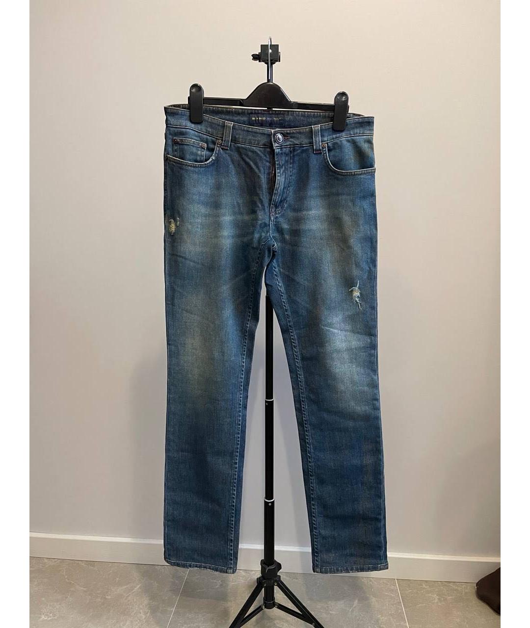 ETRO Синие хлопковые джинсы скинни, фото 5