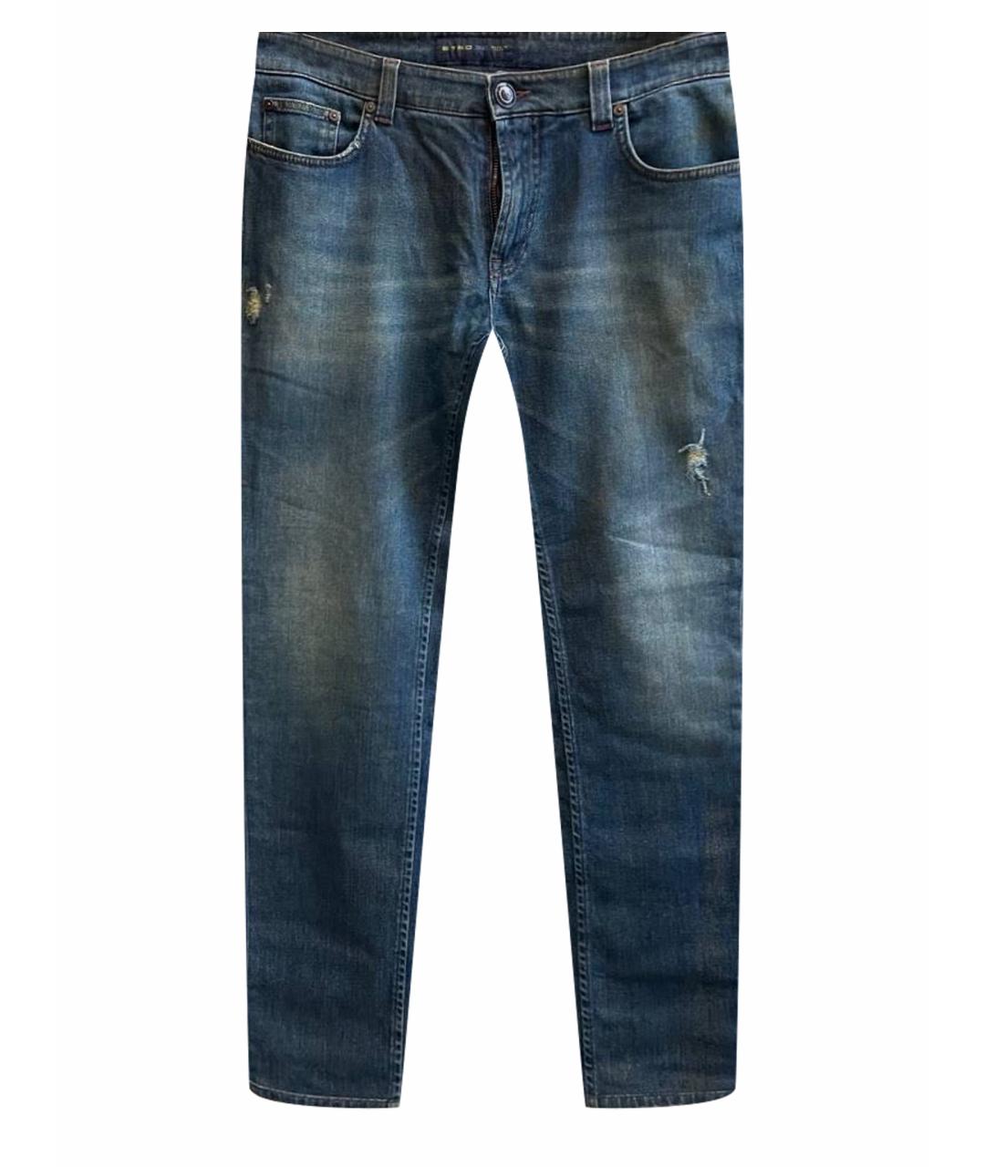 ETRO Синие хлопковые джинсы скинни, фото 1