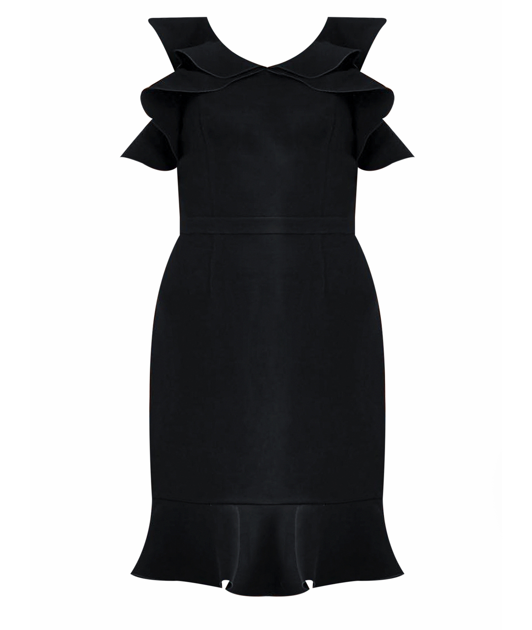 RACHEL ZOE Черное полиэстеровое повседневное платье, фото 1