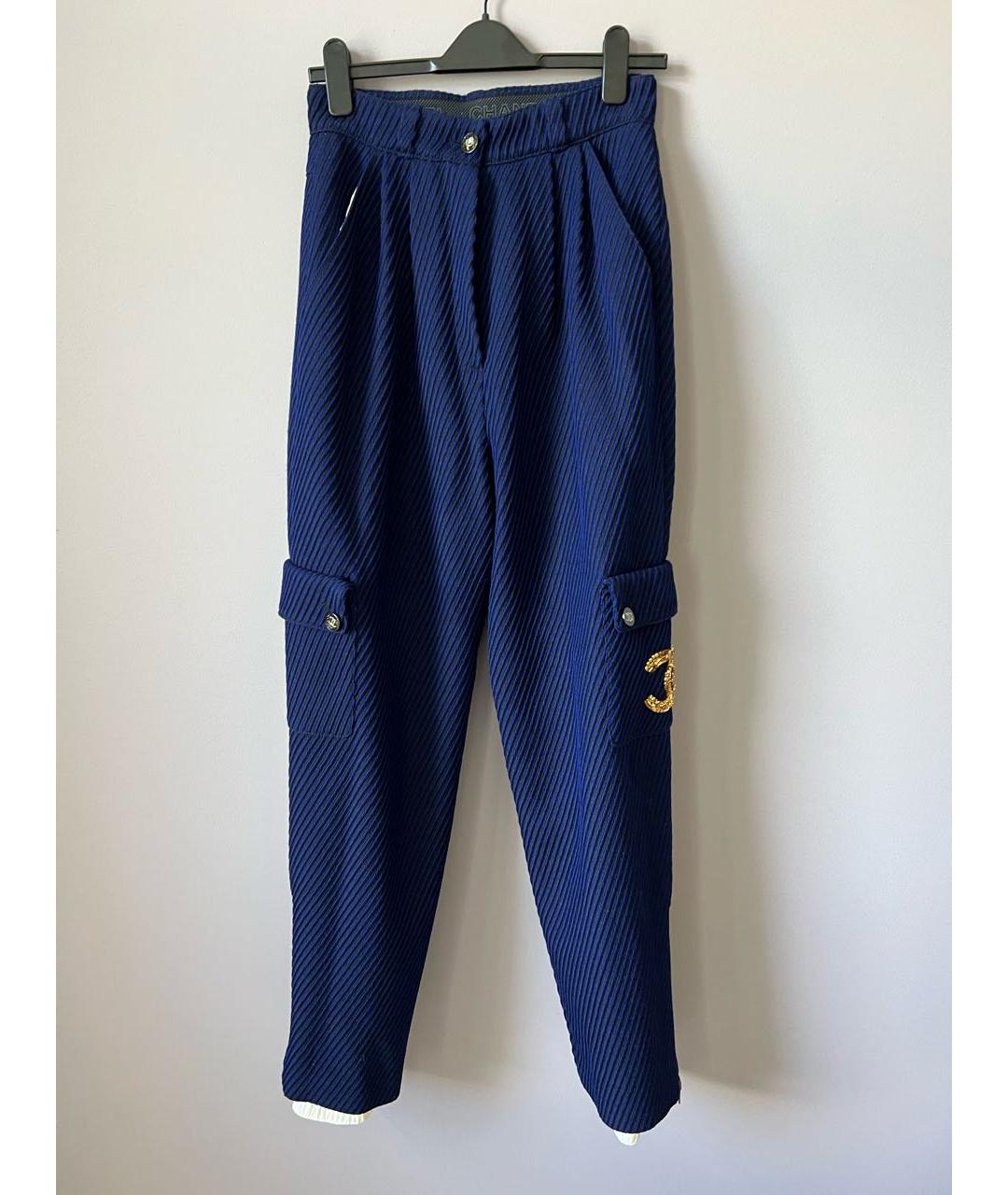 CHANEL Синие шерстяные спортивные брюки и шорты, фото 9