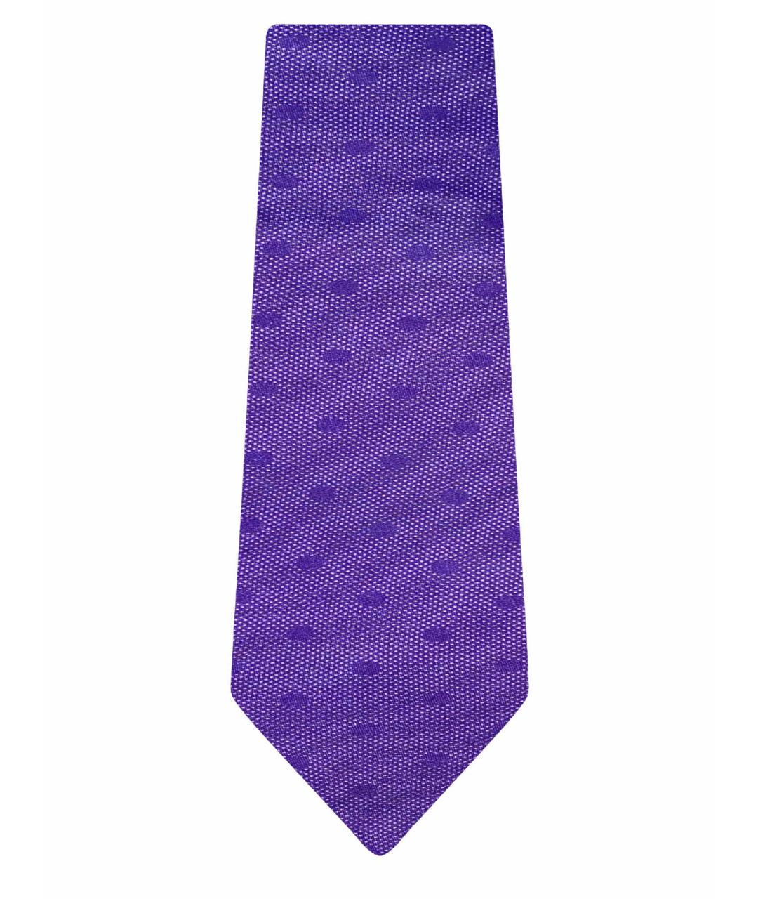 SAINT LAURENT Фиолетовый шелковый галстук, фото 1