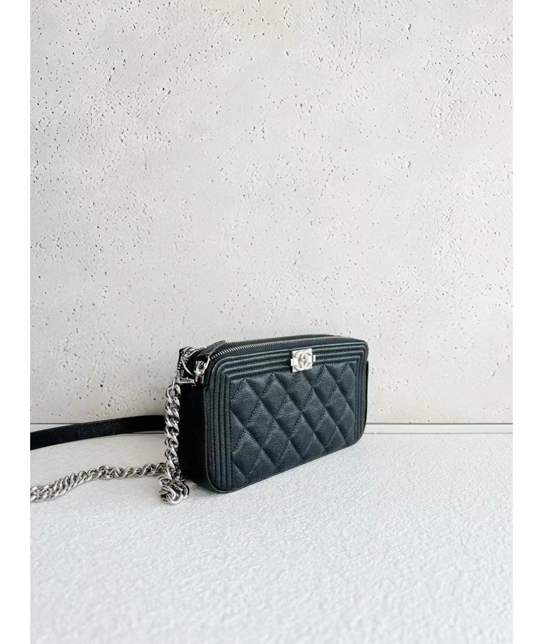 CHANEL Черная кожаная сумка через плечо, фото 4