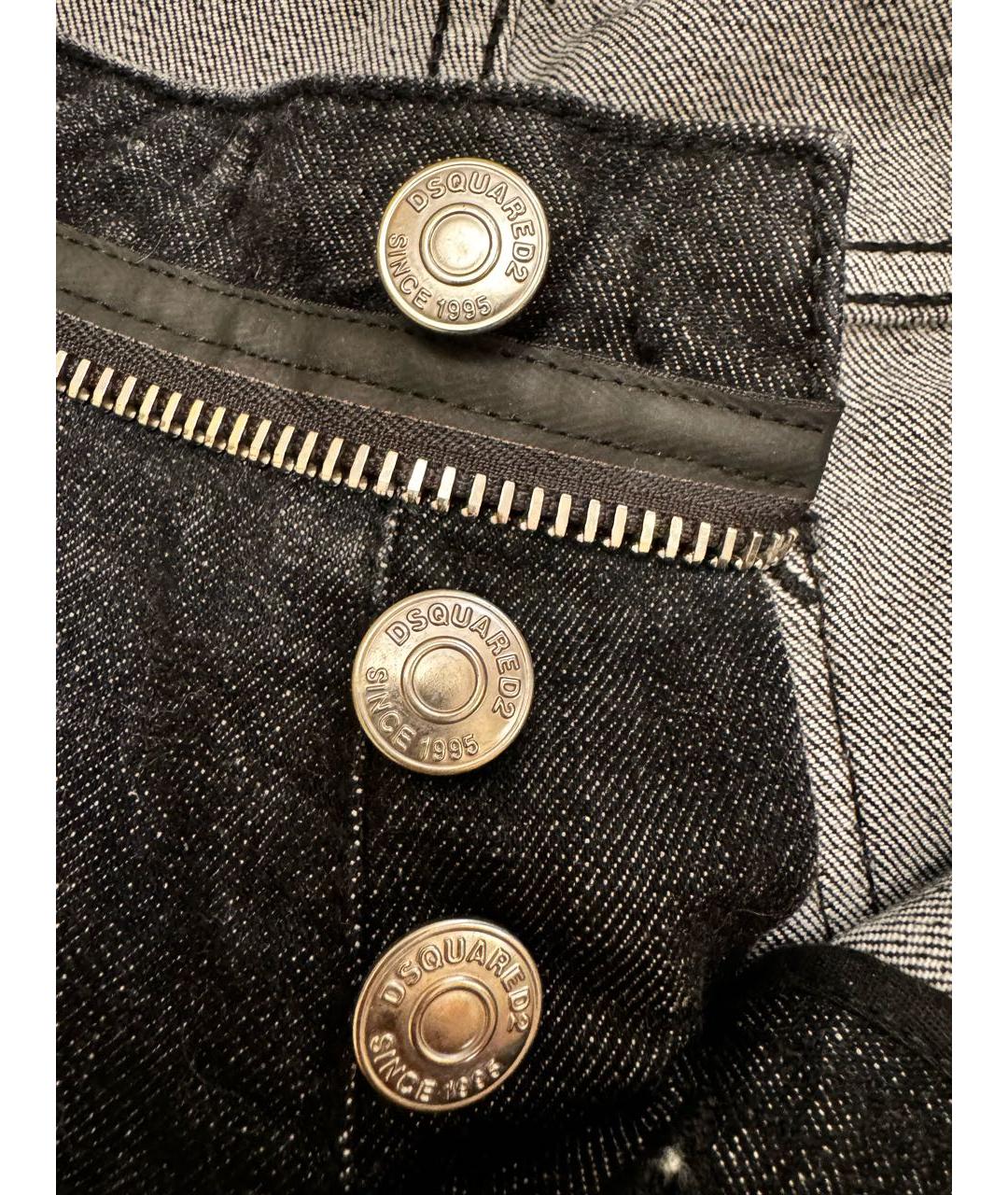 DSQUARED2 Черные хлопковые джинсы слим, фото 4