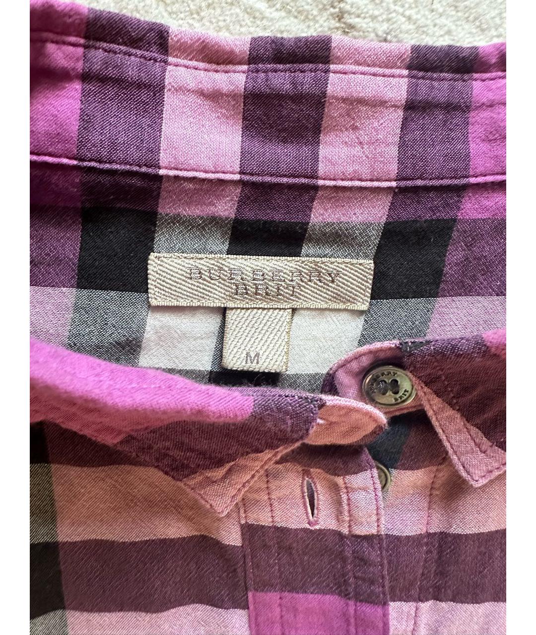 Burberry purple plaid shirt best sale