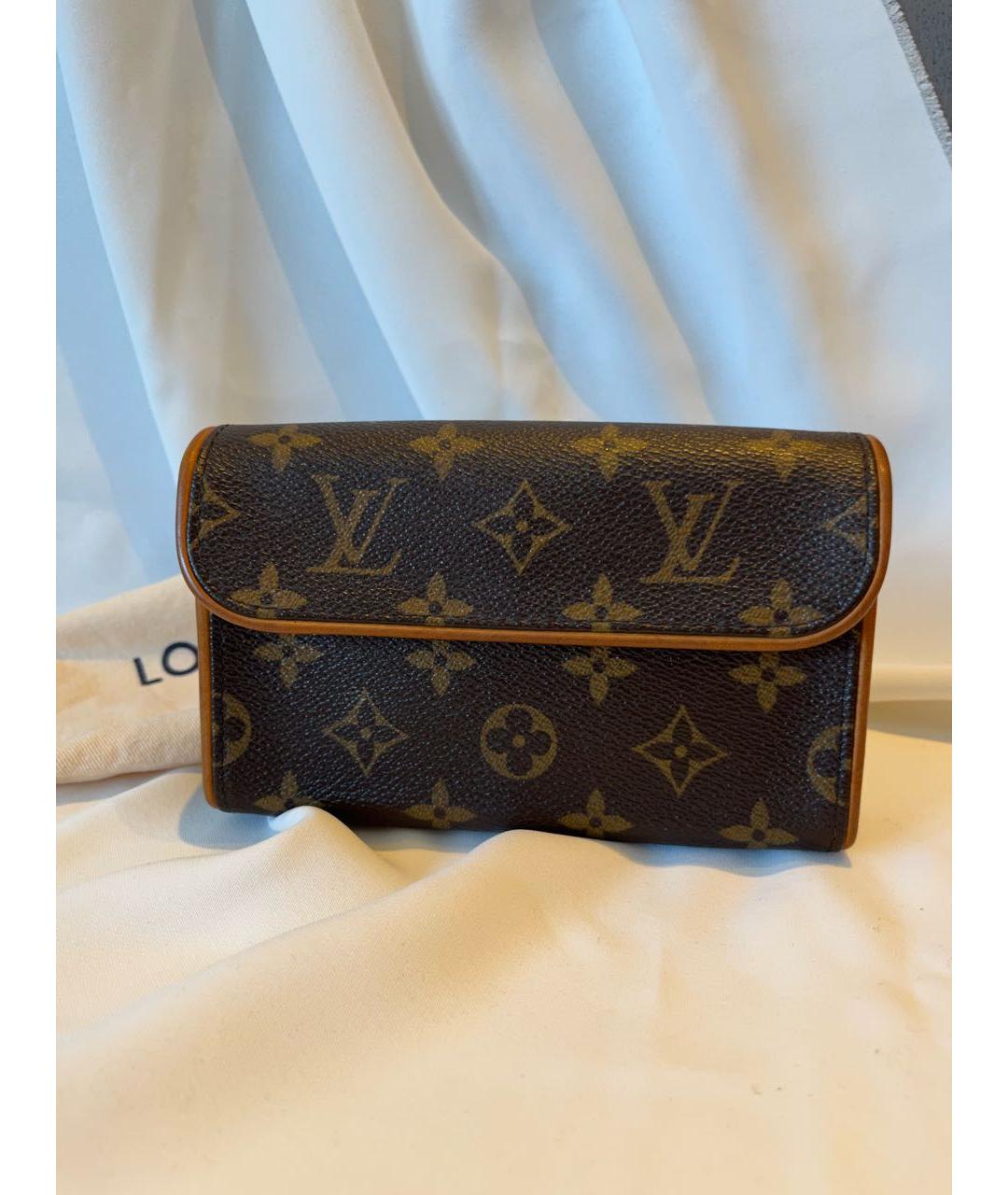 LOUIS VUITTON PRE-OWNED Коричневая поясная сумка, фото 7