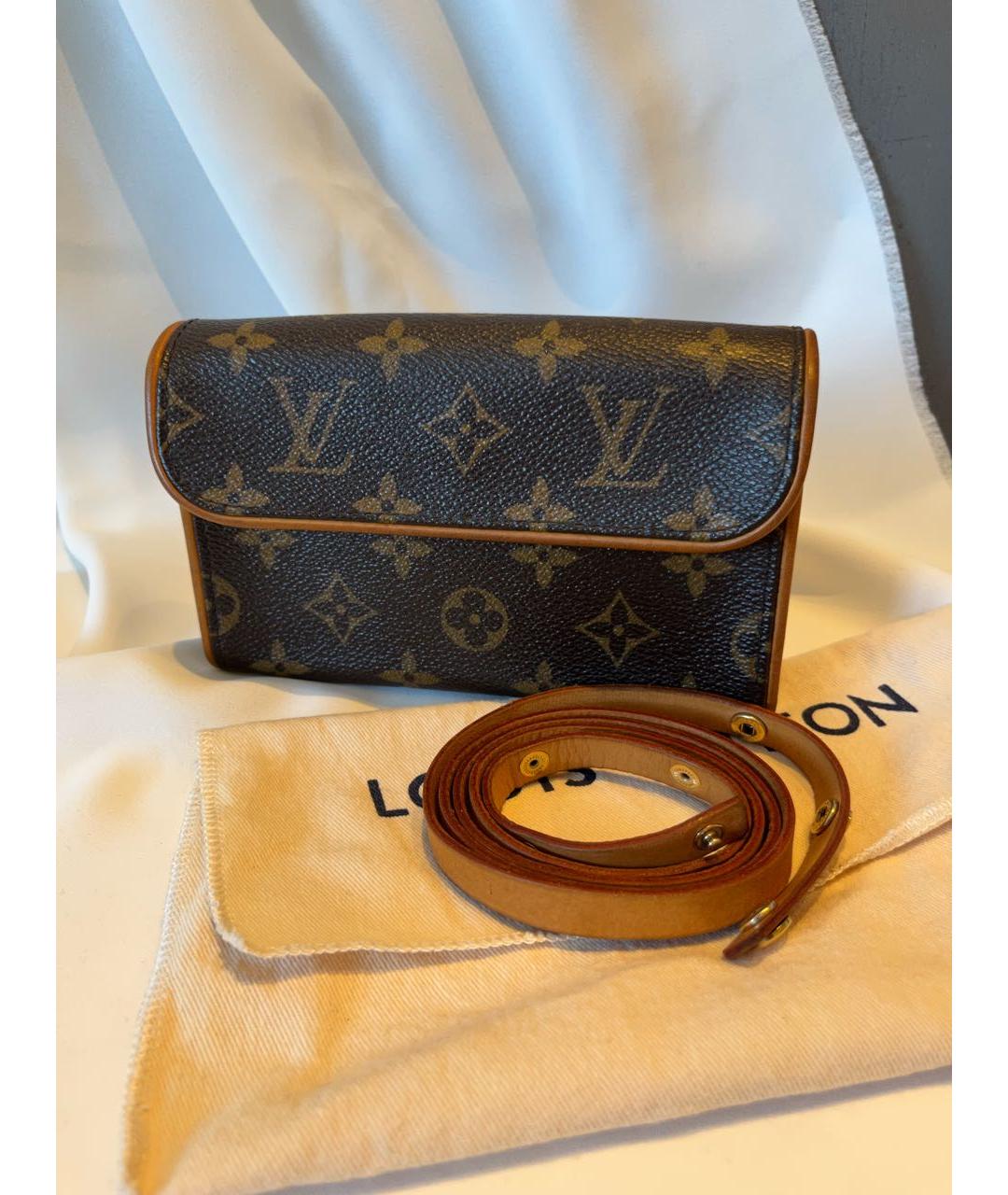 LOUIS VUITTON PRE-OWNED Коричневая поясная сумка, фото 6