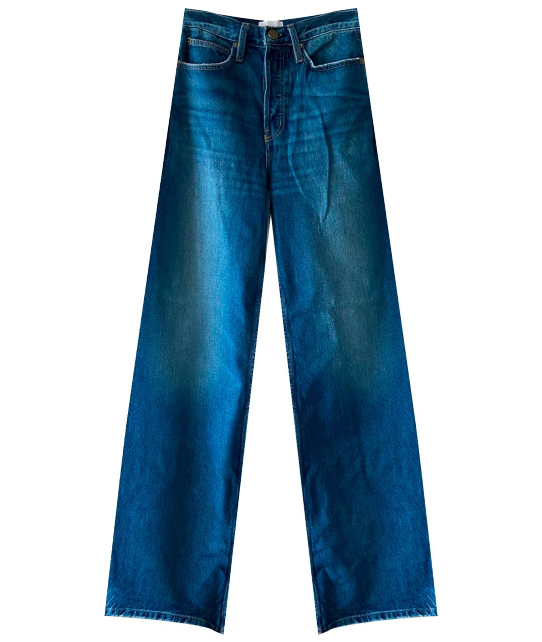 FRAME Синие хлопковые джинсы клеш, фото 1