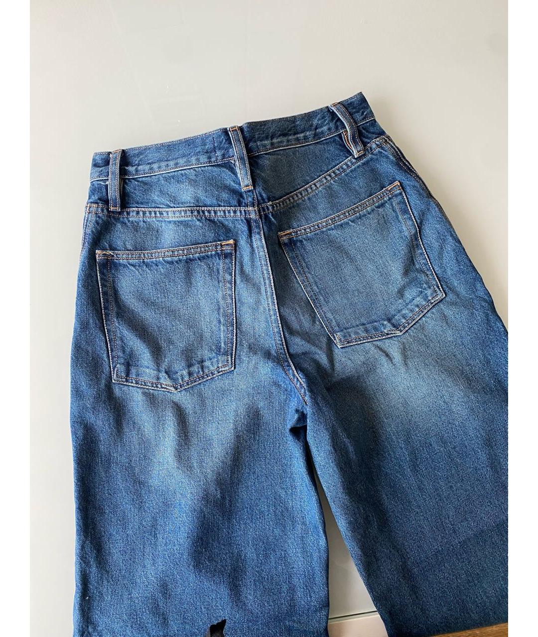 FRAME Синие хлопковые джинсы клеш, фото 4