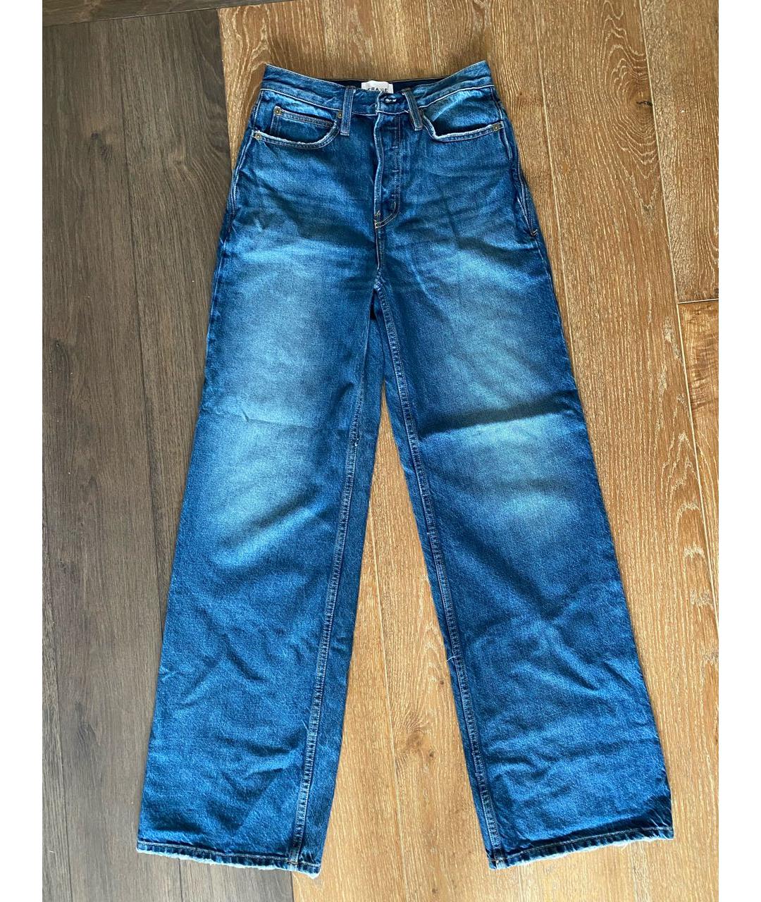 FRAME Синие хлопковые джинсы клеш, фото 3