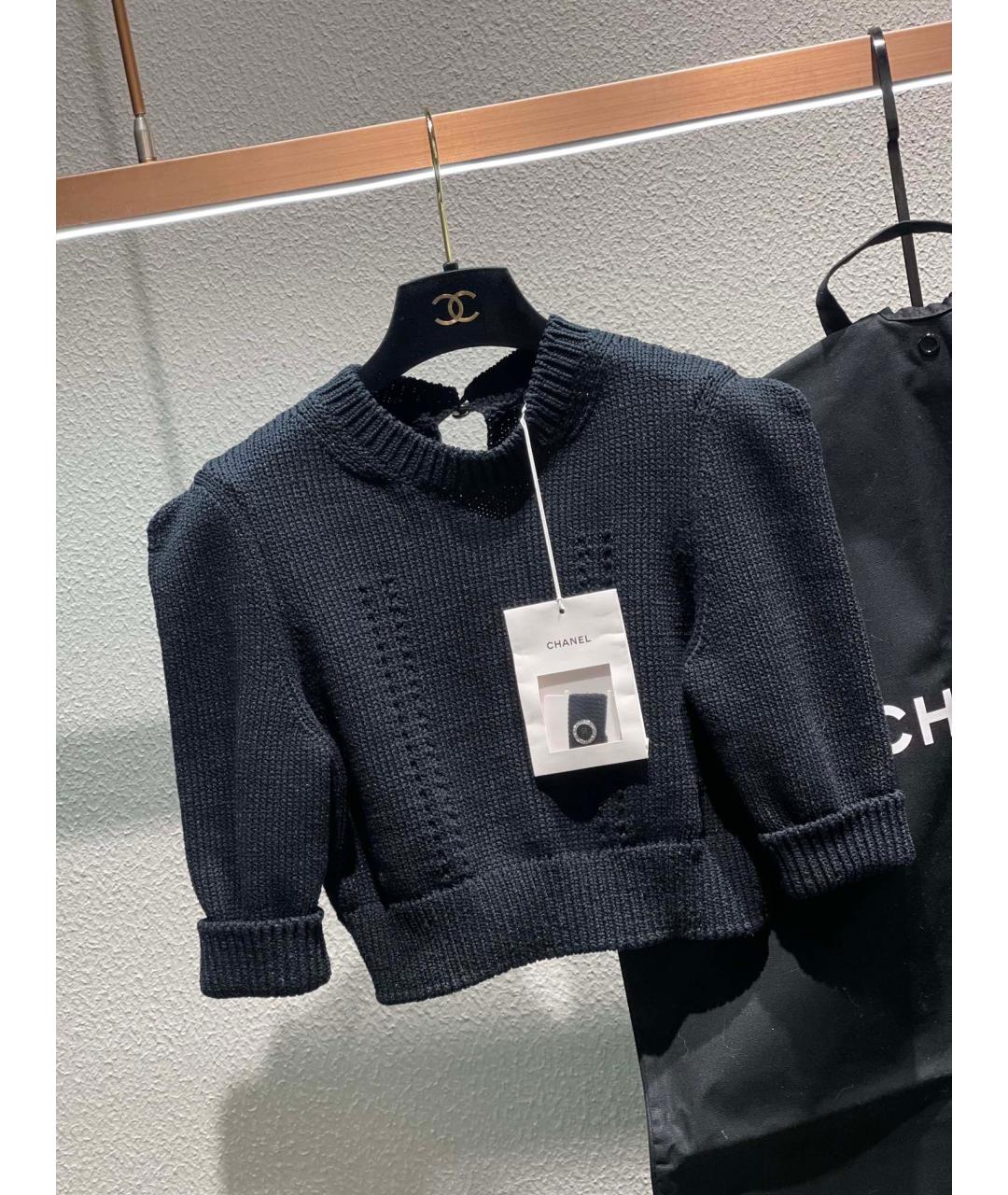CHANEL PRE-OWNED Черный кашемировый джемпер / свитер, фото 2