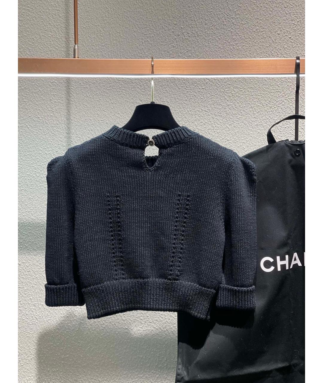 CHANEL PRE-OWNED Черный кашемировый джемпер / свитер, фото 3