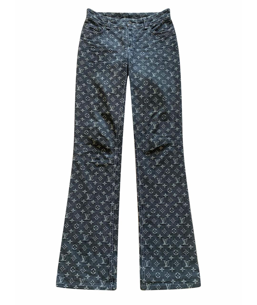 LOUIS VUITTON PRE-OWNED Серые хлопковые прямые джинсы, фото 1