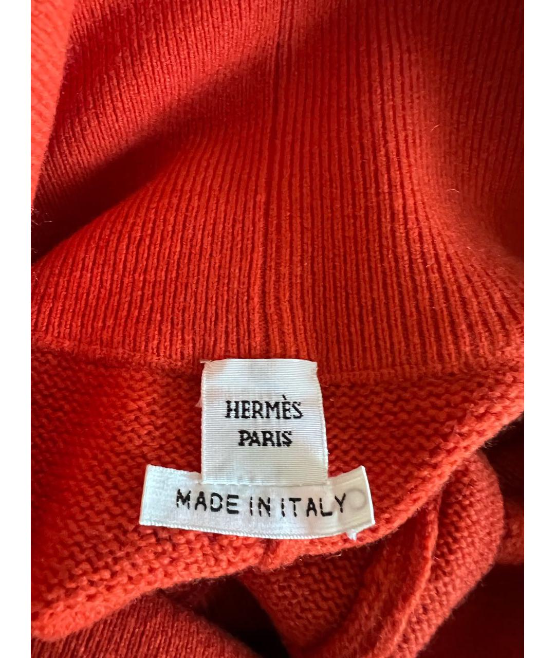 HERMES PRE-OWNED Оранжевое шерстяные спортивные брюки и шорты, фото 3