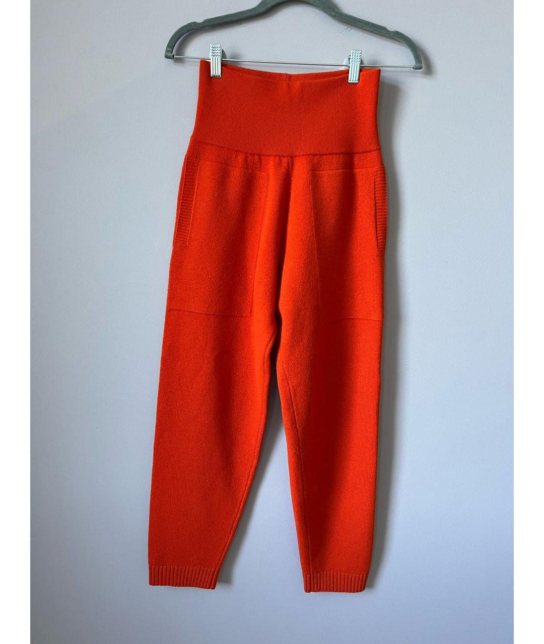 HERMES PRE-OWNED Оранжевое шерстяные спортивные брюки и шорты, фото 6