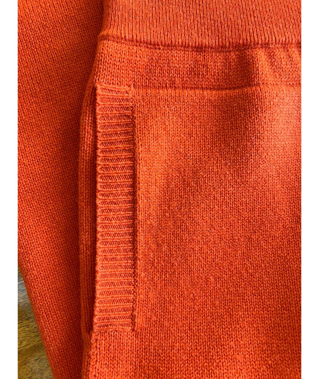 HERMES PRE-OWNED Оранжевое шерстяные спортивные брюки и шорты, фото 5